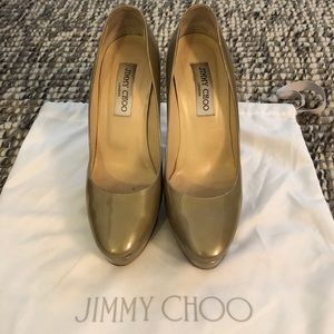 Jimmy Choo Cosmic Nude Patent Leather Pump